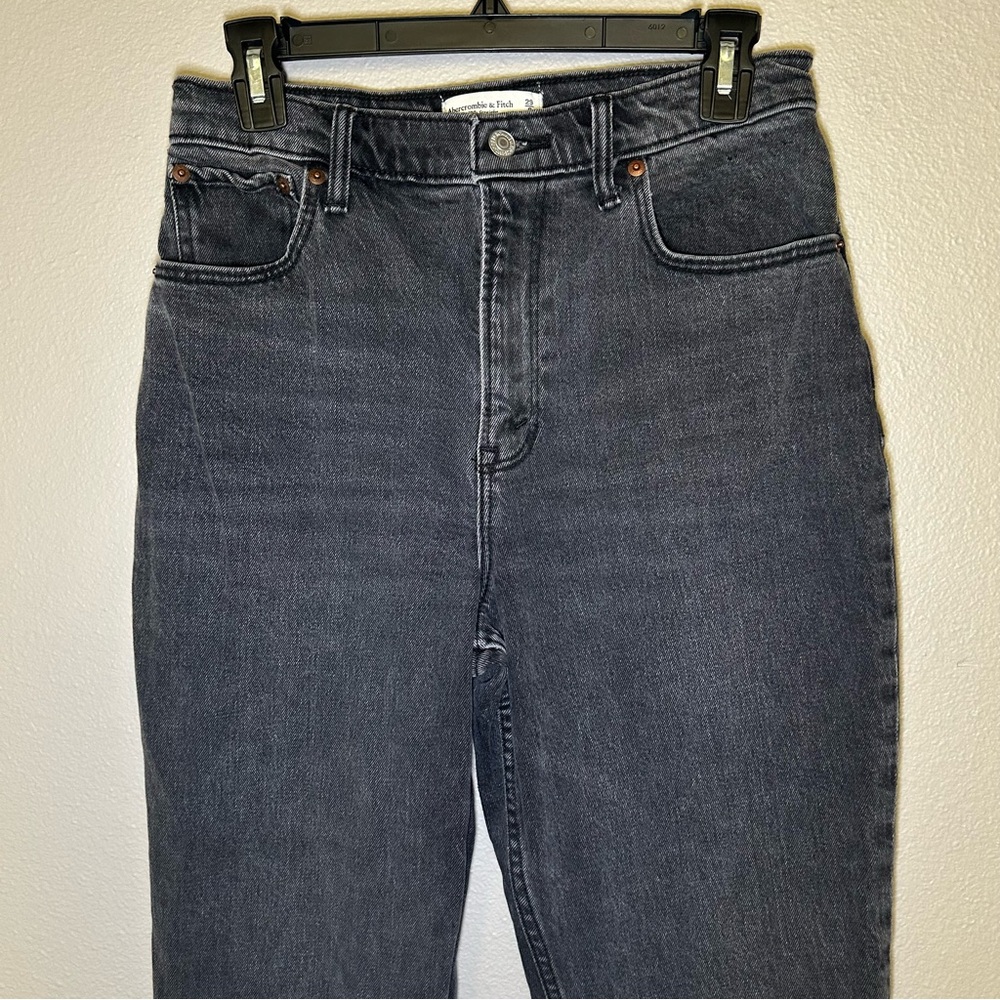 Abercrombie & Fitch Straight Leg Jeans — Washed Black - Picture 5 of 11